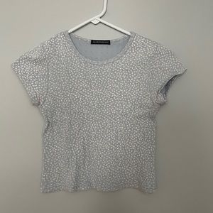 Brandy Melville blue floral ashlyn top